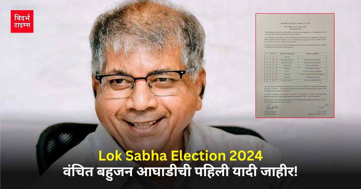Lok Sabha Election 2024: Vanchit Bahujan Aghadiची पहिली यादी जाहीर.