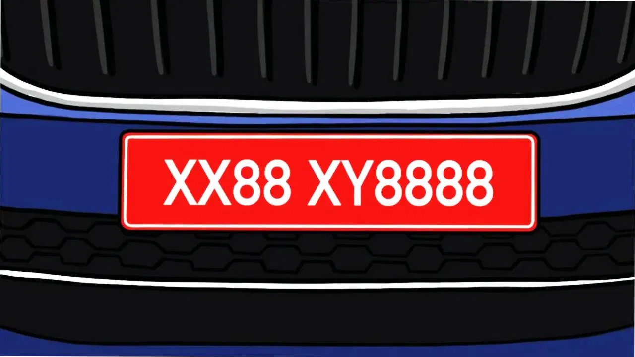Red Number Plate